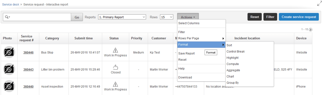 Customised Reports