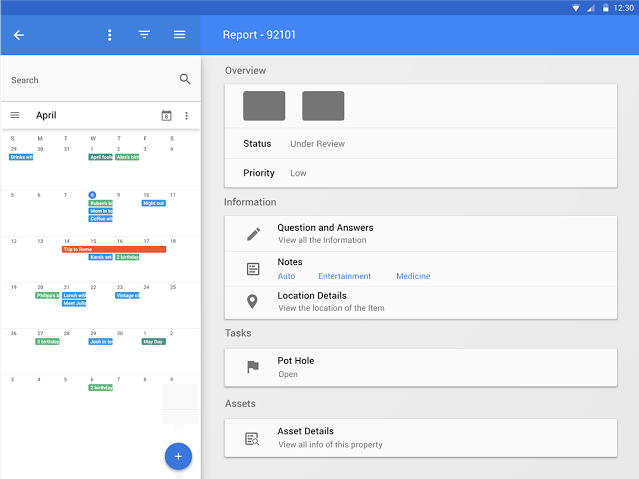 Mobile Workforce Management Calender